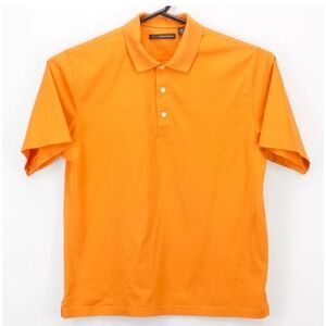 Greg Norman Men's Short Sleeve Polo Shirt‎ Medium Orange Golf Casual Dress Adult